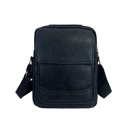 Men's Retro Pu Soft Leather Shoulder Bags Versatile Large-capacity High Quality Fashion Texture Commuter Bags Men Handbags