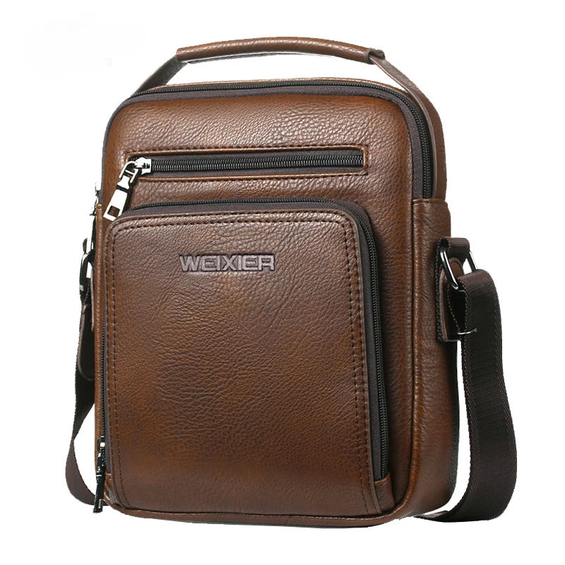 Men's Shoulder Bag Large Capacity Crossbody Bag Casual Handbag Men's PU Leather Business Bag Messenger Bags