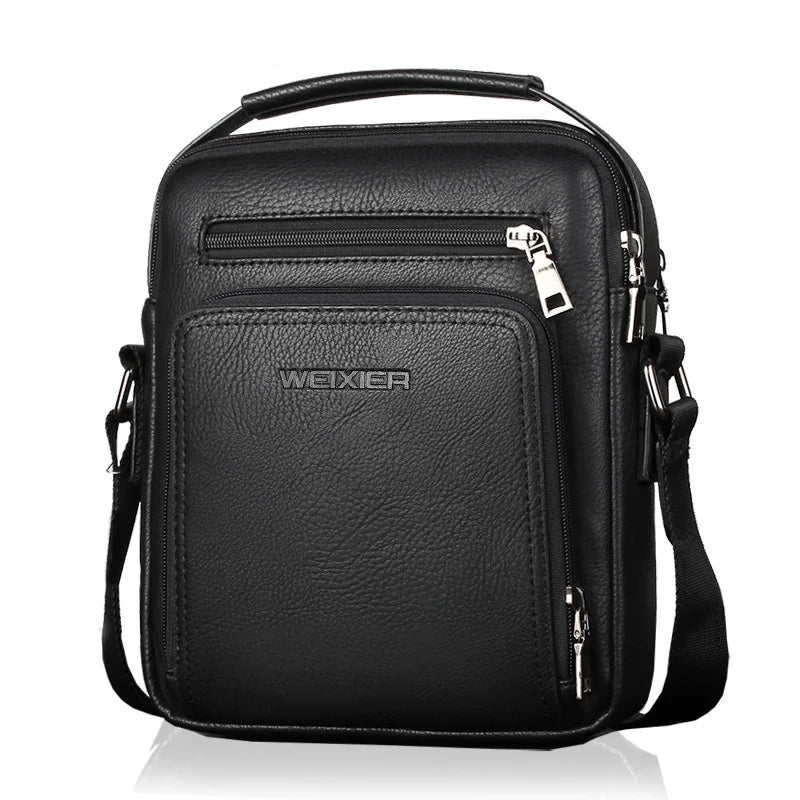 Men's Shoulder Bag Large Capacity Crossbody Bag Casual Handbag Men's PU Leather Business Bag Messenger Bags
