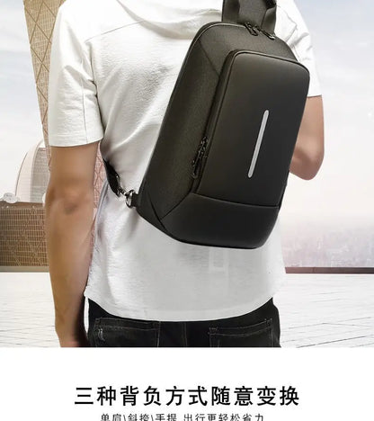 Men's Shoulder Bag Multifunction Waterproof Crossbody Sling For 9.7 inch Ipad Crossbody Pack USB Messenger Pack for Male Bolsas