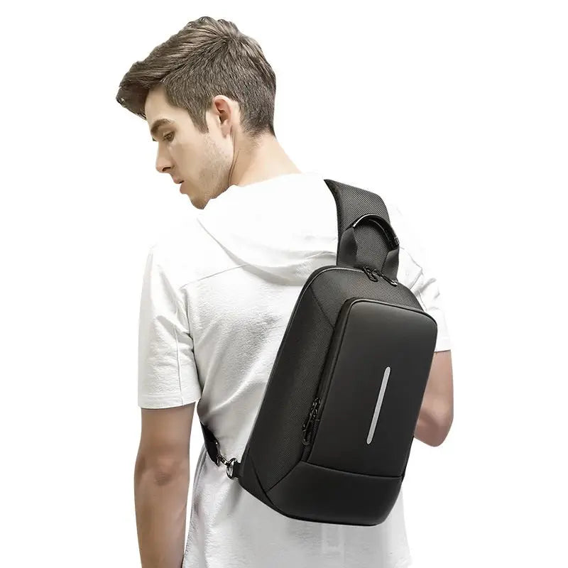 Men's Shoulder Bag Multifunction Waterproof Crossbody Sling For 9.7 inch Ipad Crossbody Pack USB Messenger Pack for Male Bolsas