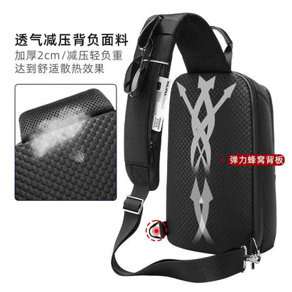 Men's Shoulder Bag Multifunction Waterproof Crossbody Sling For 9.7 inch Ipad Crossbody Pack USB Messenger Pack for Male Bolsas