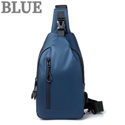 Men's Shoulder Chest Crossbody s Outdoor Waterproof with Usb Charging Port Lightweight Sling Bag for Hiking Cycling