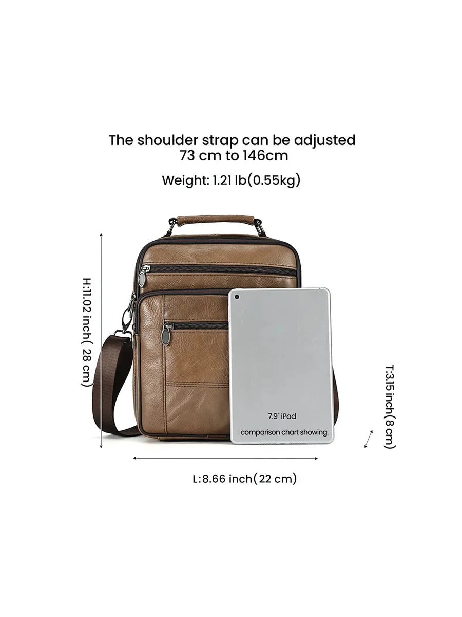 Men's Shoulder s Casual Genuine Leather Gift for Man Crossbody Handbags Business Messenger Bag Male