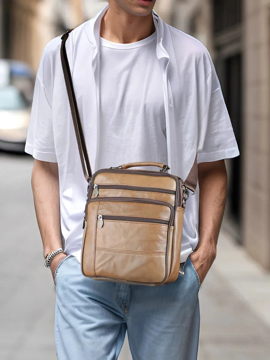 Men's Shoulder s Casual Genuine Leather Gift for Man Crossbody Handbags Business Messenger Bag Male