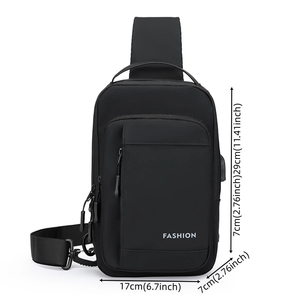 Men's Simple Shoulder Bag Waterproof Men's Casual Handbag Large Capacity Lightweight Men's Fashion Versatile Bag