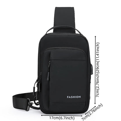 Men's Simple Shoulder Bag Waterproof Men's Casual Handbag Large Capacity Lightweight Men's Fashion Versatile Bag