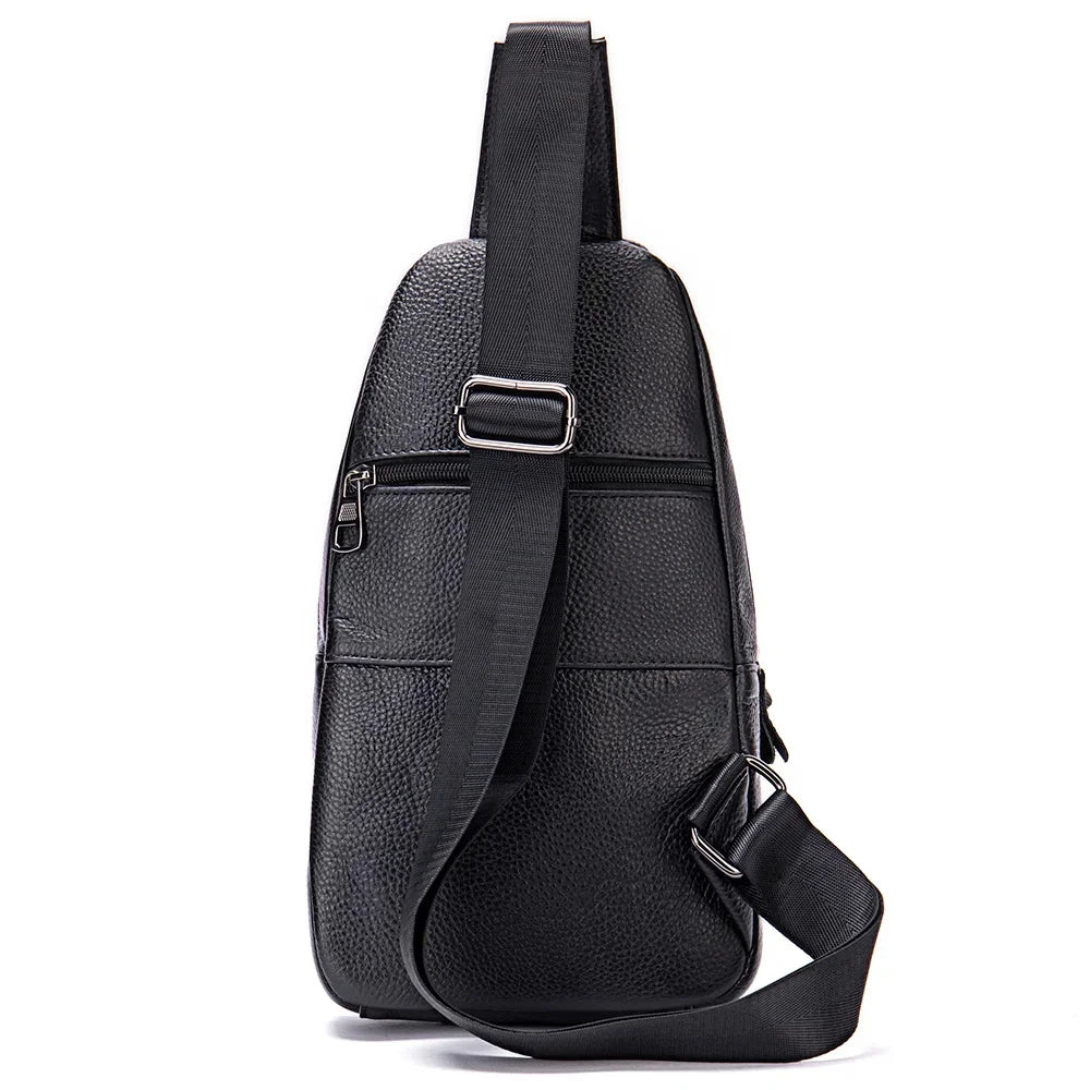 Men's Sling Casual Men’s s Genuine Leather Shoulder Crossbody Man Travel Chest Pack Side Bags My Orders