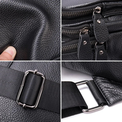 Men's Sling Casual Men’s s Genuine Leather Shoulder Crossbody Man Travel Chest Pack Side Bags My Orders