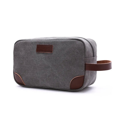 Men's Small Bag Good Quality Canvas Hand Bags Casual Travel Phone Pouch Card Bag Leather Handle Multicolor Male Mini Clutch Bag