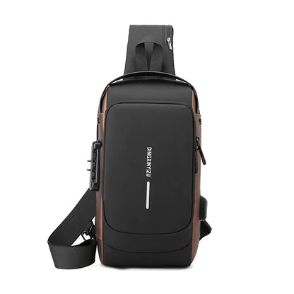 Men's Small Chest Pack Solid Male Outdoor Chest Bag Nylon Chest Pack Men Fashion Travel Purse Phone Pouch Pocket Sling Bag