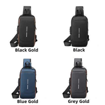 Men's Small Chest Pack Solid Male Outdoor Chest Bag Nylon Chest Pack Men Fashion Travel Purse Phone Pouch Pocket Sling Bag