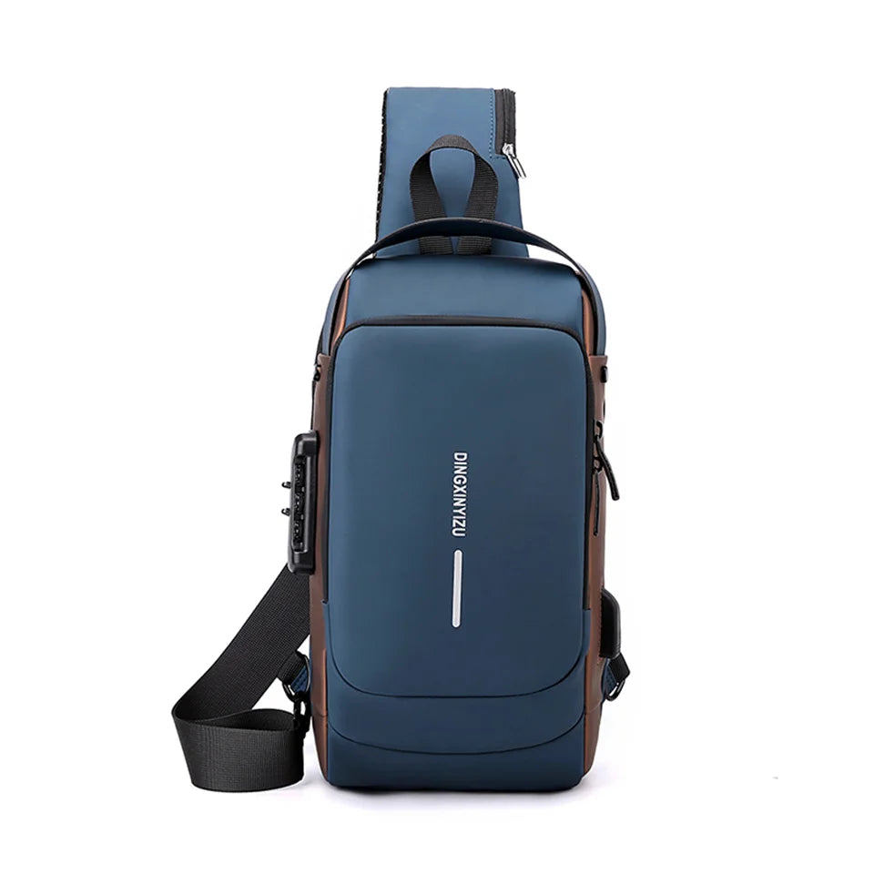 Men's Small Chest Pack Solid Male Outdoor Chest Bag Nylon Chest Pack Men Fashion Travel Purse Phone Pouch Pocket Sling Bag