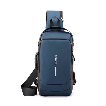 Men's Small Chest Pack Solid Male Outdoor Chest Bag Nylon Chest Pack Men Fashion Travel Purse Phone Pouch Pocket Sling Bag