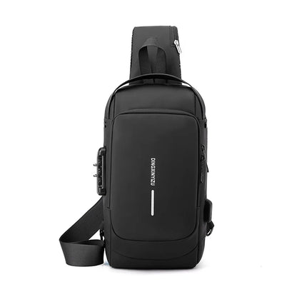 Men's Small Chest Pack Solid Male Outdoor Chest Bag Nylon Chest Pack Men Fashion Travel Purse Phone Pouch Pocket Sling Bag