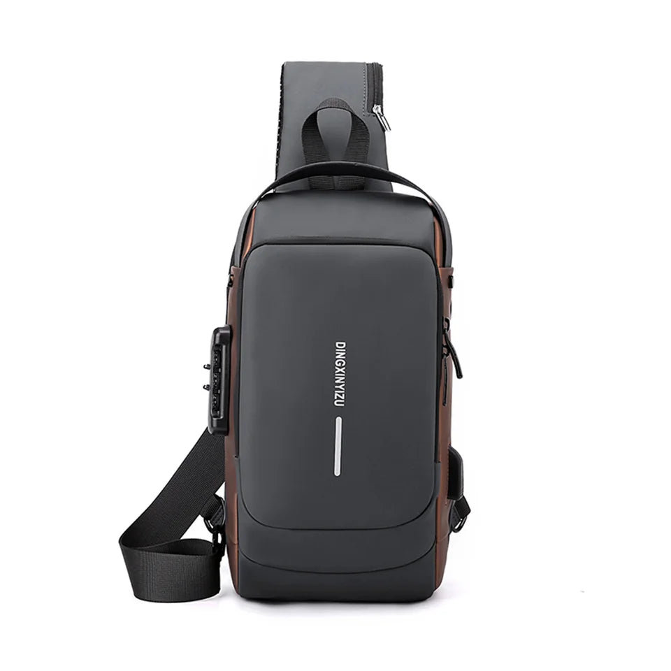 Men's Small Chest Pack Solid Male Outdoor Chest Bag Nylon Chest Pack Men Fashion Travel Purse Phone Pouch Pocket Sling Bag