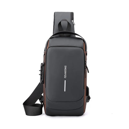 Men's Small Chest Pack Solid Male Outdoor Chest Bag Nylon Chest Pack Men Fashion Travel Purse Phone Pouch Pocket Sling Bag