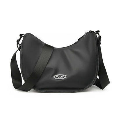 Men's Solid Color Nylon Shoulder Bags Men Casual Handbags Trend Simplicity Commute Large-capacity Versatile Crossbody Bags