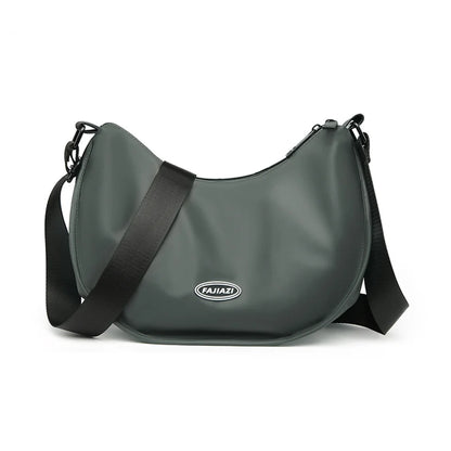 Men's Solid Color Nylon Shoulder Bags Men Casual Handbags Trend Simplicity Commute Large-capacity Versatile Crossbody Bags