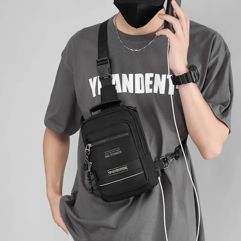 Men's Sports Leisure Chest Pack Designer Male Travel Fashion Crossbody Bags Waterproof Nylon Man Shoulder Bags Light Handbags