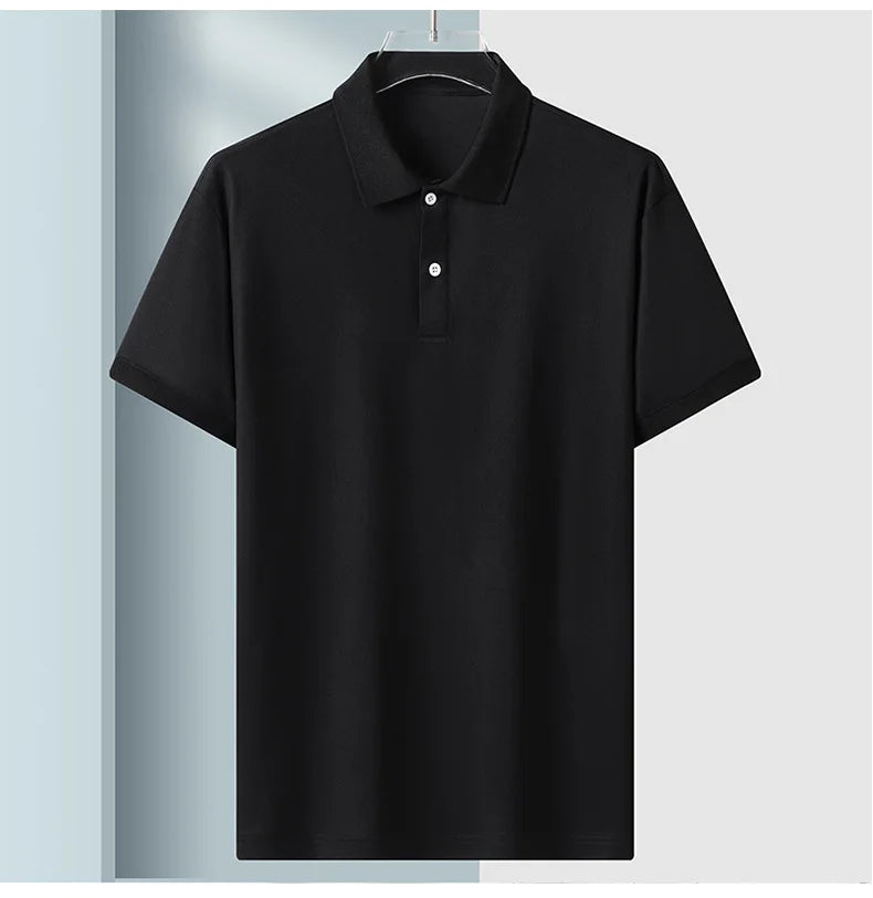 Men's  Summer Short Sleeved Shirt Casual Breathable High-Quality Top Loose Fitting Work Clothe