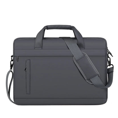 Men's Thin Briefcases For Men Handbags Waterproof Large Capacity Briefcase Shoulder Strap Laptop 15.6 Inch Black CrossbodyBag