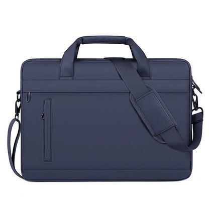 Men's Thin Briefcases For Men Handbags Waterproof Large Capacity Briefcase Shoulder Strap Laptop 15.6 Inch Black CrossbodyBag