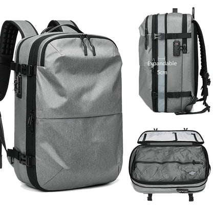 Men's Travel Backpack Expandable Oxford Cloth Waterproof Laptop Bag Multifunctional Business Fashion Anti-theft Vacuum Work Pack