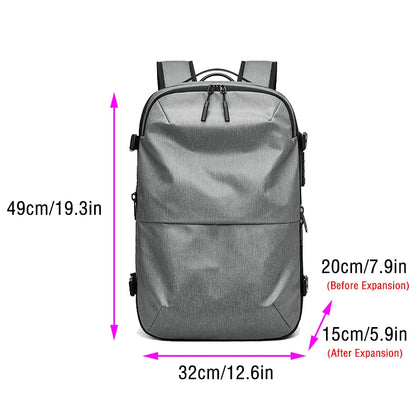 Men's Travel Backpack Expandable Oxford Cloth Waterproof Laptop Bag Multifunctional Business Fashion Anti-theft Vacuum Work Pack
