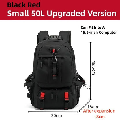 Men's Traveling 50-80L Large Capacity Business For Men 17 Inch Laptop Bags Fashion Oxford With Shoe Backpack
