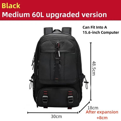Men's Traveling 50-80L Large Capacity Business For Men 17 Inch Laptop Bags Fashion Oxford With Shoe Backpack