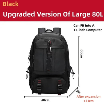 Men's Traveling 50-80L Large Capacity Business For Men 17 Inch Laptop Bags Fashion Oxford With Shoe Backpack