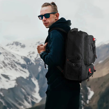 Men's Traveling 50-80L Large Capacity Business For Men 17 Inch Laptop Bags Fashion Oxford With Shoe Backpack