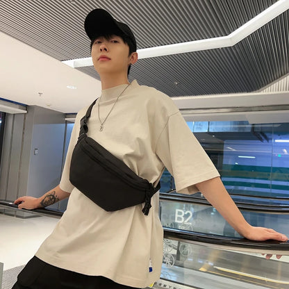 Men's Trend Chest Packs Waterproof Nylon Large-capacity Male Fashion Shoulder Bags High Quality Light Man Leisure Crossbody Bags