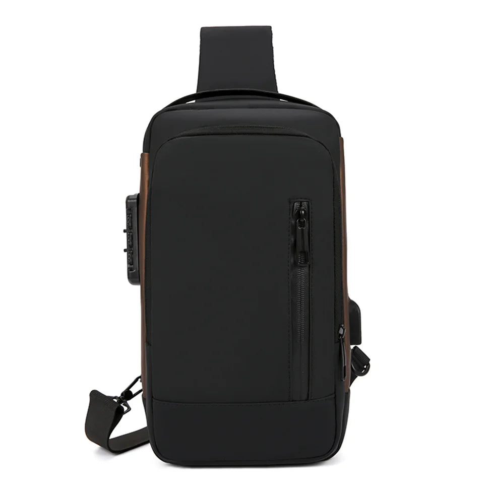 Men's Versatile Nylon Waist Packs Waterproof Men Light Travel Leisure Chest Packs Man Motion Fashion Shoulder Bags