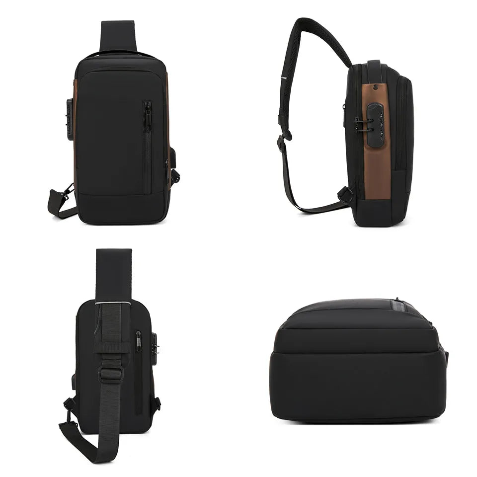 Men's Versatile Nylon Waist Packs Waterproof Men Light Travel Leisure Chest Packs Man Motion Fashion Shoulder Bags