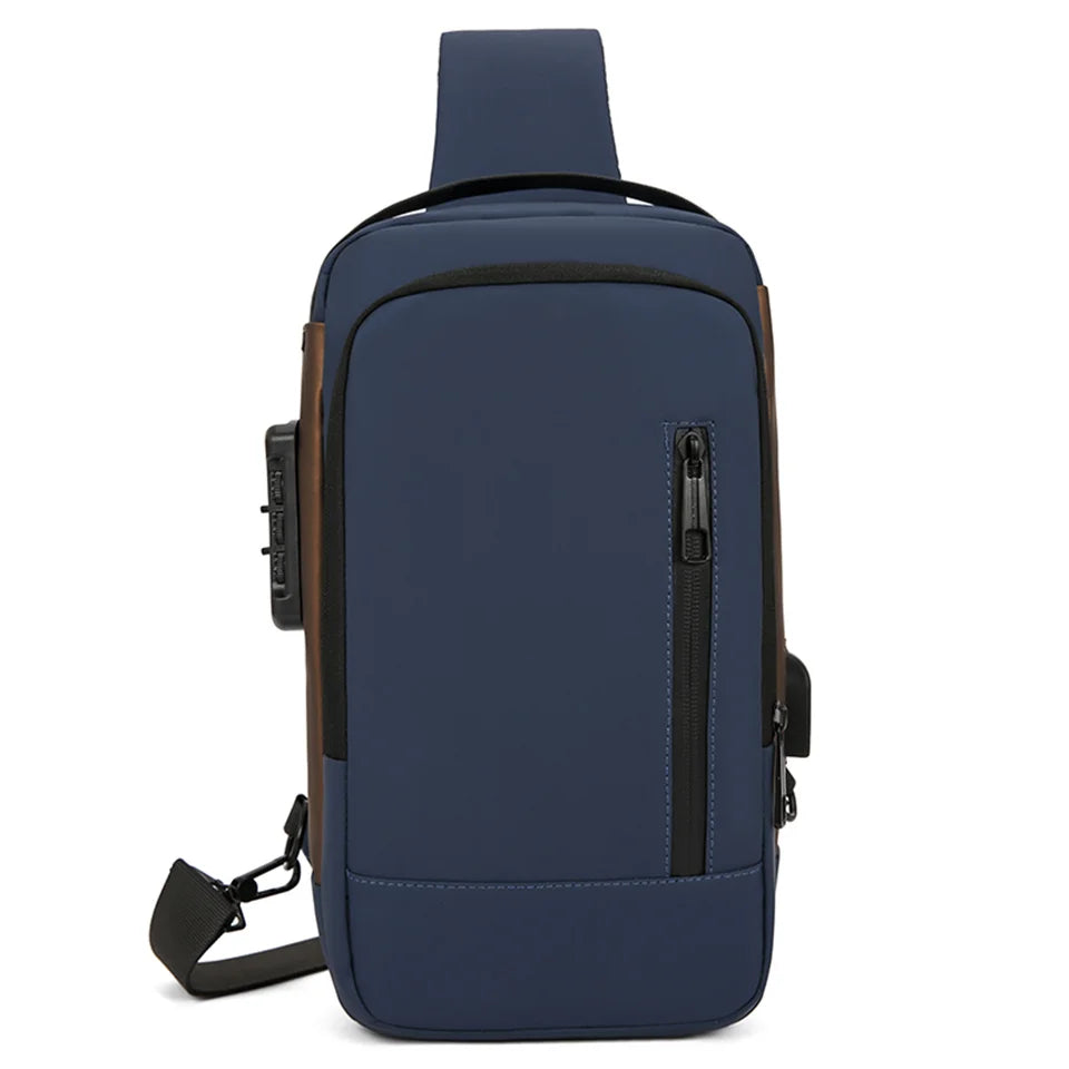 Men's Versatile Nylon Waist Packs Waterproof Men Light Travel Leisure Chest Packs Man Motion Fashion Shoulder Bags