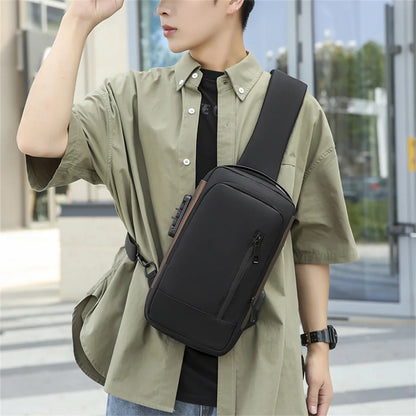 Men's Versatile Nylon Waist Packs Waterproof Men Light Travel Leisure Chest Packs Man Motion Fashion Shoulder Bags