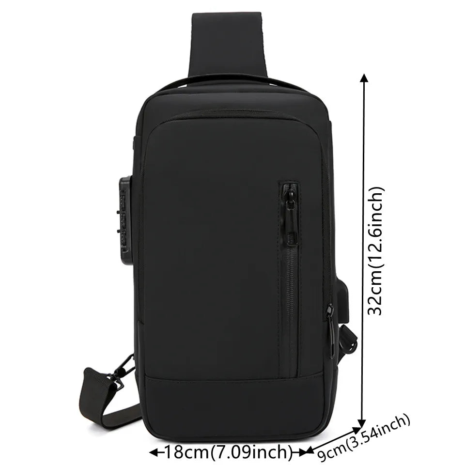 Men's Versatile Nylon Waist Packs Waterproof Men Light Travel Leisure Chest Packs Man Motion Fashion Shoulder Bags