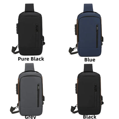 Men's Versatile Nylon Waist Packs Waterproof Men Light Travel Leisure Chest Packs Man Motion Fashion Shoulder Bags