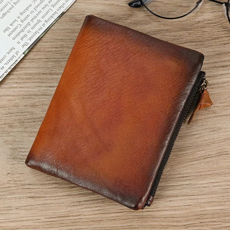 Men's Wallet Genuine For Cards Small Male Coin Purse Short Leather Wallets Clutch Mens burse