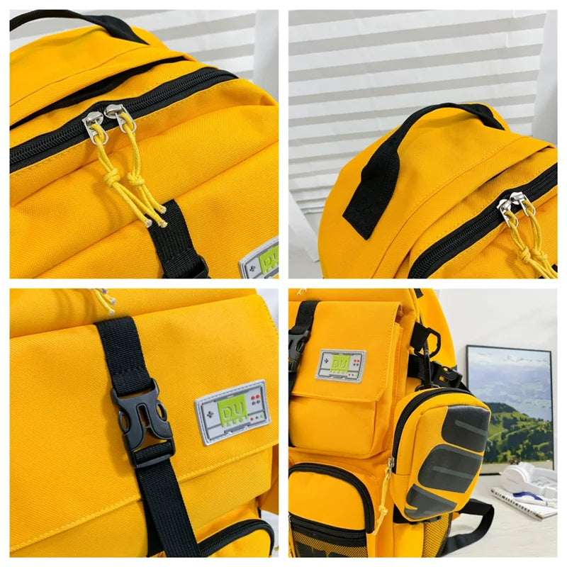 Men's Waterproof Oxford Backpacks Man Multiple Pockets Large-capacity Leisure Utility Travel Rucksacks Trend Student Schoolbags