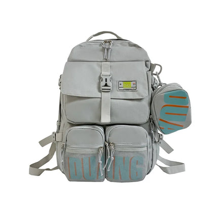 Men's Waterproof Oxford Backpacks Man Multiple Pockets Large-capacity Leisure Utility Travel Rucksacks Trend Student Schoolbags