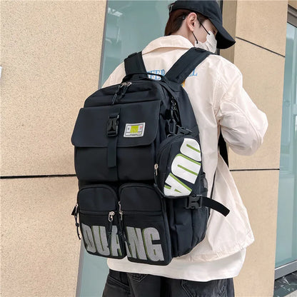 Men's Waterproof Oxford Backpacks Man Multiple Pockets Large-capacity Leisure Utility Travel Rucksacks Trend Student Schoolbags