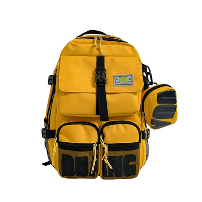 Men's Waterproof Oxford Backpacks Man Multiple Pockets Large-capacity Leisure Utility Travel Rucksacks Trend Student Schoolbags