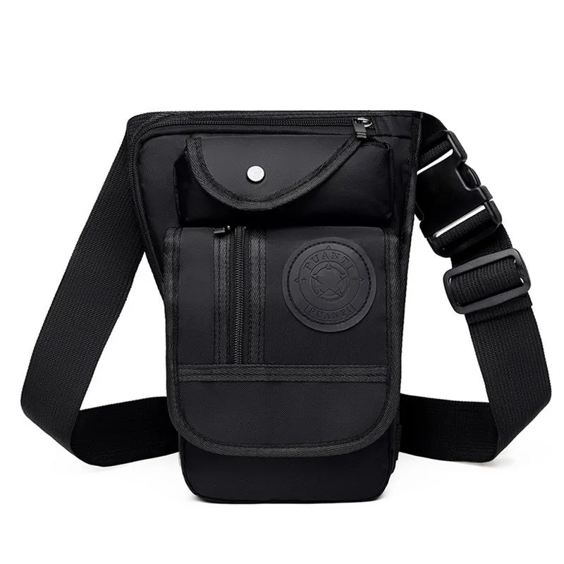 Men's Waterproof Oxford Fashion Crossbody Bags Multi-function Leg Bag Soft And Light Multi Layer Large Capacity Men Shoulder Bag
