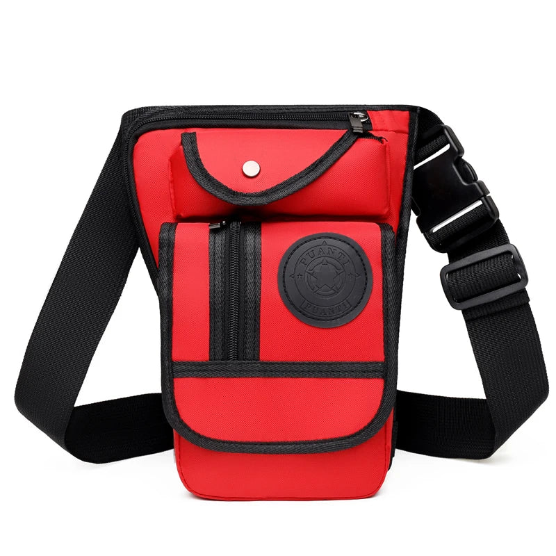 Men's Waterproof Oxford Fashion Crossbody Bags Multi-function Leg Bag Soft And Light Multi Layer Large Capacity Men Shoulder Bag