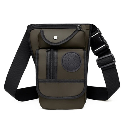 Men's Waterproof Oxford Fashion Crossbody Bags Multi-function Leg Bag Soft And Light Multi Layer Large Capacity Men Shoulder Bag