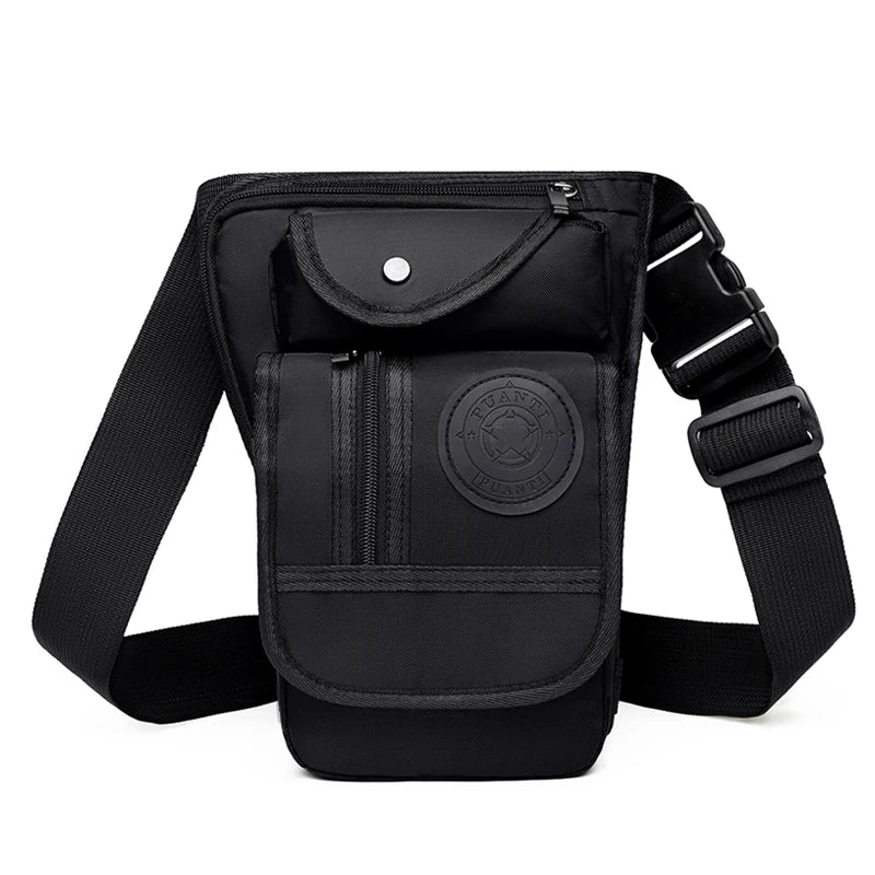 Men's Waterproof Oxford Fashion Crossbody Bags Multi-function Leg Bag Soft And Light Multi Layer Large Capacity Men Shoulder Bag