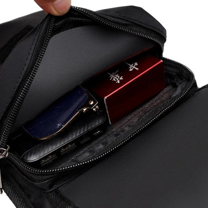 Men's Waterproof Oxford Fashion Crossbody Bags Multi-function Leg Bag Soft And Light Multi Layer Large Capacity Men Shoulder Bag